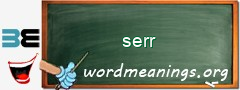 WordMeaning blackboard for serr